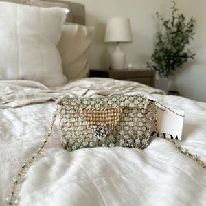 Zara Mini Crystal Beaded Crossbody Bag